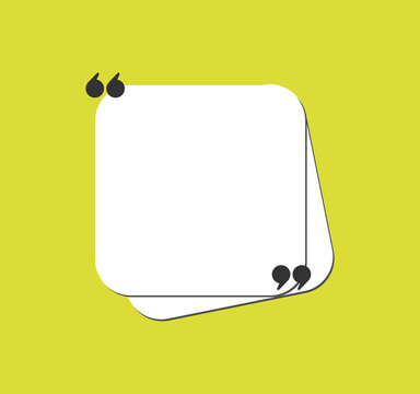 Paper quotation box for inspirational text vector