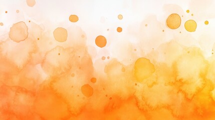 Poster - A vibrant watercolor background featuring a gradient of warm orange tones with soft circular patterns and a bright white top.