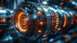 © GenerativeAIpicture - Futuristic Sci-Fi Technology with Raw Metallic Features and Glow