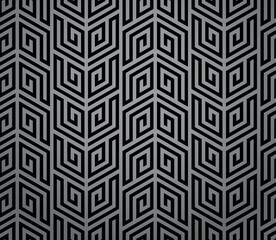 Poster - Abstract geometric pattern. A seamless vector background. Gray and black ornament. Graphic modern pattern. Simple lattice graphic design