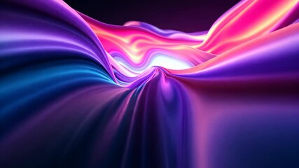 Poster - Vivid waves of colorful light creating dynamic energy and flowing patterns in abstract motion