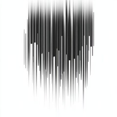 Poster - Abstract Black and White Lines: A Study in Verticality and Gradient Effects, an artistic composition.