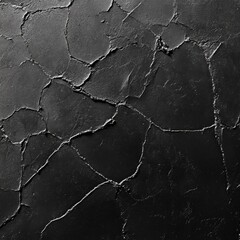 Aufkleber - Dark Cracked Surface: A Textured Abstract of Deep Shadows and Fracture Lines in a Monochrome Palette.
