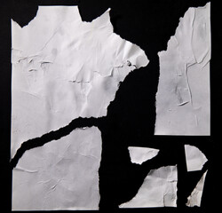 Canvas Print - torn pieces of paper