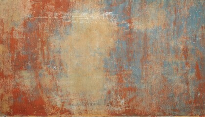 Poster - textured abstract background with blue, rust, and gold tones, distressed grunge effect, perfect for wall art and digital design


