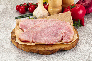 Poster - Raw uncooked turkey fillet steak