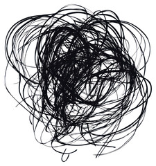 Wall Mural - png a approximately equal scribble drawing abstract black.