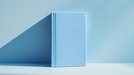 Wall Mural - Serene Blue Book Minimalist Photography: A Study in Light and Shadow