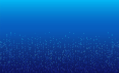 Poster - Digital technology background. Digital data dots bllue pattern pixel background