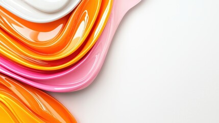 Poster - Vibrant Swirling Fluid Abstract with Captivating Colorful Gradient Shapes and Patterns