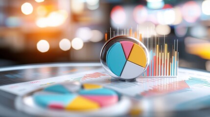 Poster - colorful data visualization charts for financial planning and reporting