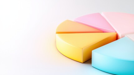 Poster - Vibrant Geometric Shapes in Pastel Colors for Minimalist Design Composition