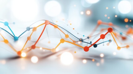 Poster - Vibrant Digital Molecular Network Abstract
