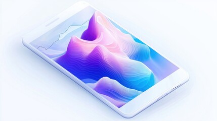 Poster - Mesmerizing Visionary Landscape of Abstract Geometric Shapes and Vibrant Color Gradients