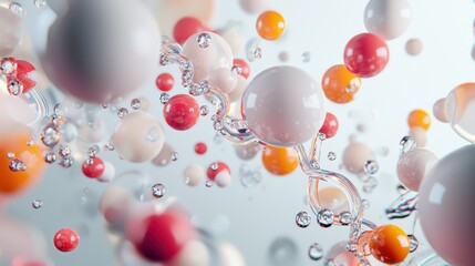 Poster - Captivating Colorful Bubbles Floating in Surreal Dreamscape