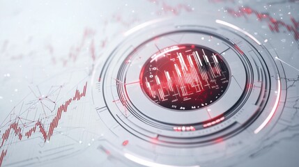 Poster - financial market trends and data analysis on digital dashboard