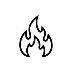 Poster - Flame Icon: A simple and modern illustration of a flame, ideal for conveying concepts of heat, energy, or passion. 