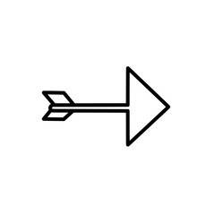 Poster - Arrow of Direction: A clean and minimalistic arrow illustration, pointing resolutely towards the right, symbolizes guidance, navigation, and the forward progression of ideas and concepts.