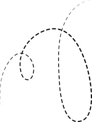 Aufkleber - Spiral dashed lines shape, curl, curve, twirl