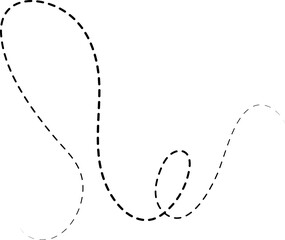 Aufkleber - Spiral dashed lines shape, curl, curve, twirl