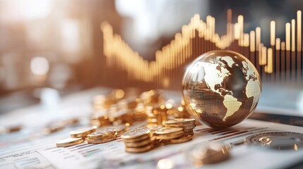 Poster - global financial trends and market insights with data visualization