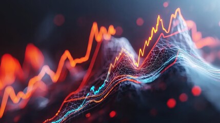 Poster - dynamic financial market data analysis visualization graph chart