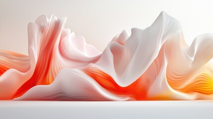 Poster - Enchanting Fluid Waves of Vibrant Color and Ethereal Movement in Captivating Digital Art Landscape