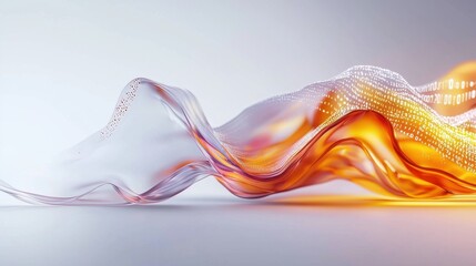 Poster - Mesmerizing Flowing Abstract Waves of Vibrant Colors and Ethereal Luminosity