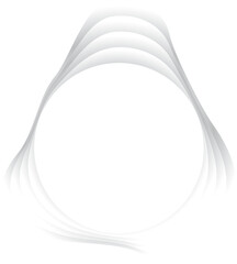 Aufkleber - Circle ripple wavy shape with shadow in paper cut style
