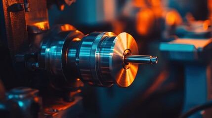 Poster - High Precision Metalworking Tool in Industrial Machining Workshop