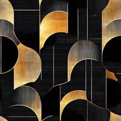 Poster - Velvet Burnout Metallic Geometric Seamless Pattern Design