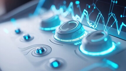 Poster - Futuristic Digital Market Data and Financial Analytics Visualization