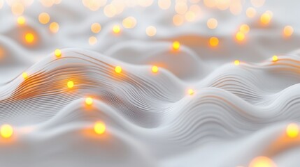 Poster - Captivating Luminous Waves of Vibrant Digital Light Patterns in Shimmering Motion