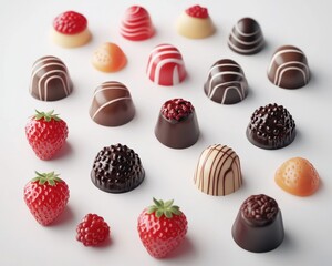 Wall Mural - Decadent Chocolate-Covered Strawberries: A Sweet Dessert Fusion of Berry and Candy Delight