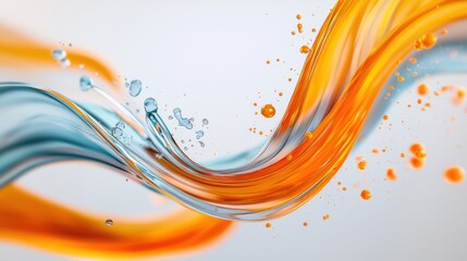Poster - Mesmerizing Fluid Motion Vibrant Colors and Dynamic Swirls in Digital Art