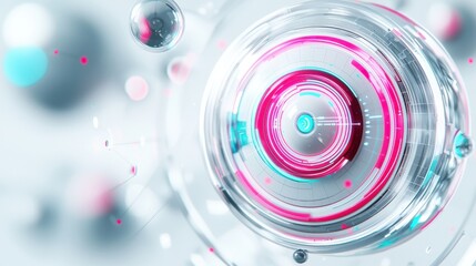 Poster - captivating spiraling lights in abstract digital art composition