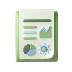 Poster - sustainability report concept, Data driven sustainability report with AI generated graphics Clipart Photo isolated on transparency background
