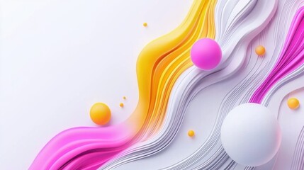 Poster - Mesmerizing Fluid Motion   Vibrant Swirling Shapes and Gradient Hues in Dynamic Abstract Composition