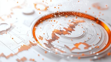 Poster - abstract digital data visualization of financial market trends and analysis