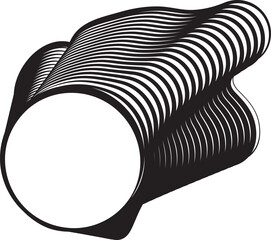 Aufkleber - Circle emblem dynamic with fluid forms. Futuristic technology concept