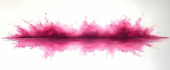 Poster - Abstract Pink and Purple Watercolor Explosion on White Background
