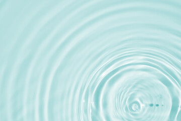 Wall Mural - abstract transparent water shadow surface texture natural ripple on blue background