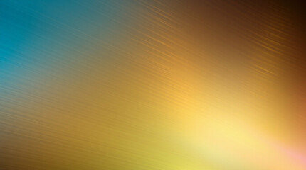 Poster - Abstract brushed gold texture with cool colored light trails background