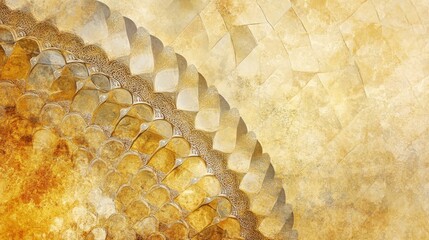 Poster - Elegant Golden Textured Background with Abstract Scale Patterns and Warm Tones for Design Projects