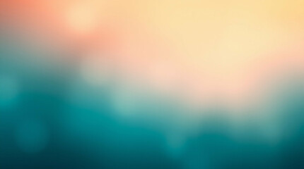 Poster - Abstract dreamy gradient background with warm terracotta and cool teal colors