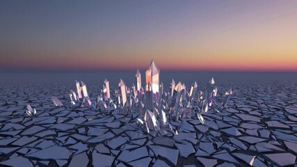 Poster - Crystalline Mountain Formation