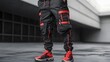 © vector-hub - Techwear Joggers with Zipper Pockets and Bold Urban Patterns