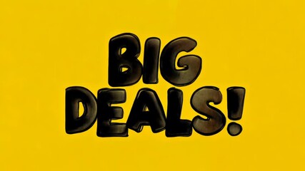 Poster - A colorful sign that says Big Deals. It is surrounded by many colorful bubbles. The bubbles are in different sizes and colors