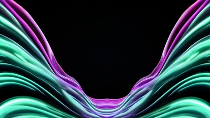 Aufkleber - Hypnotic Neon Waves