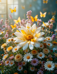 Wall Mural - bouquet of daisies